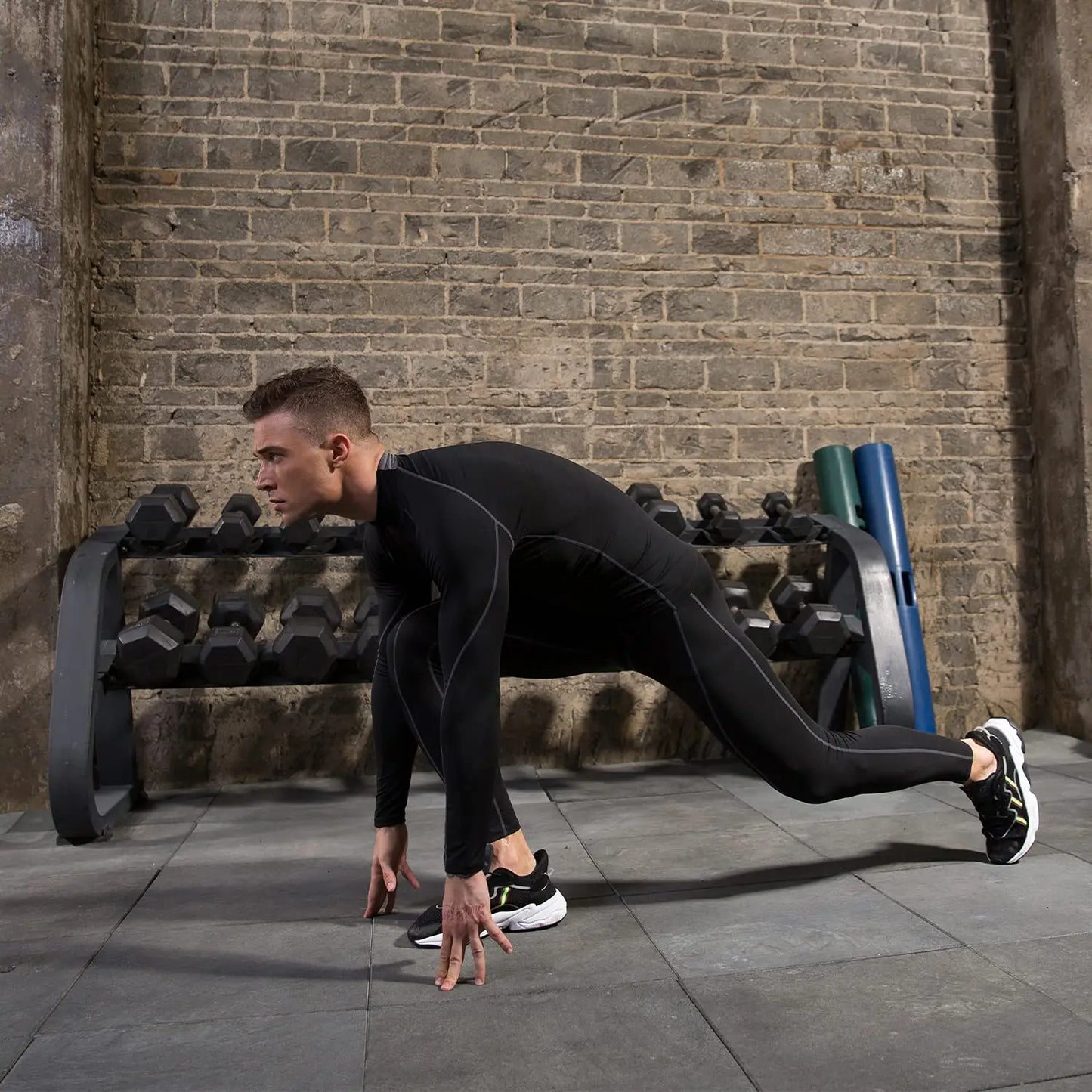 Lifts & Live™ Men’s Long Sleeve Compression Shirt – Quick-Dry Athletic Base Layer