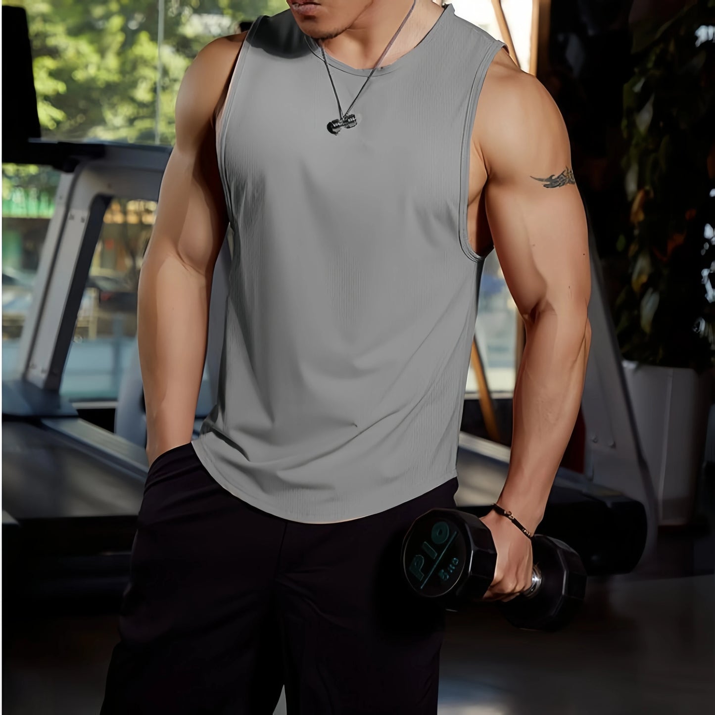 Lifts & Live™ Men’s Cotton Fitness Tank – Sleeveless Gym & Training Top