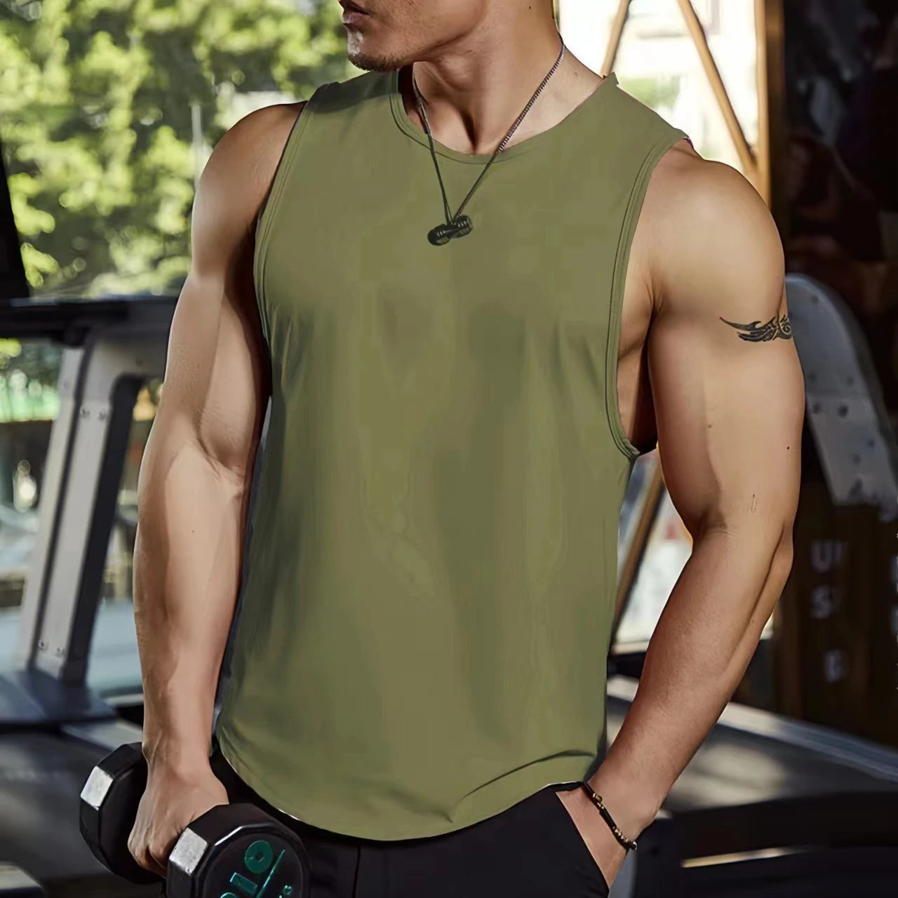 Lifts & Live™ Men’s Cotton Fitness Tank – Sleeveless Gym & Training Top